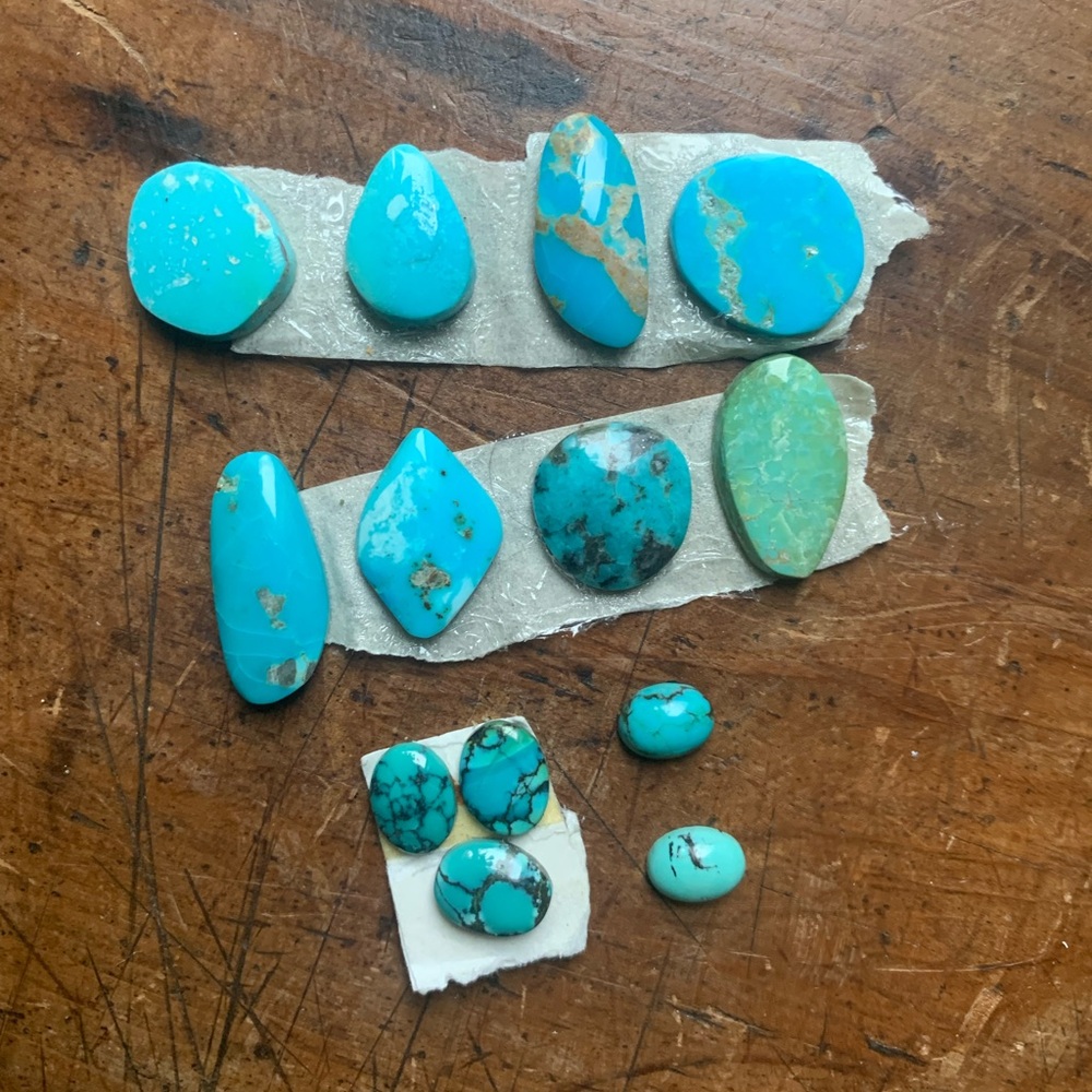 Turquoise genuine stone cabochons